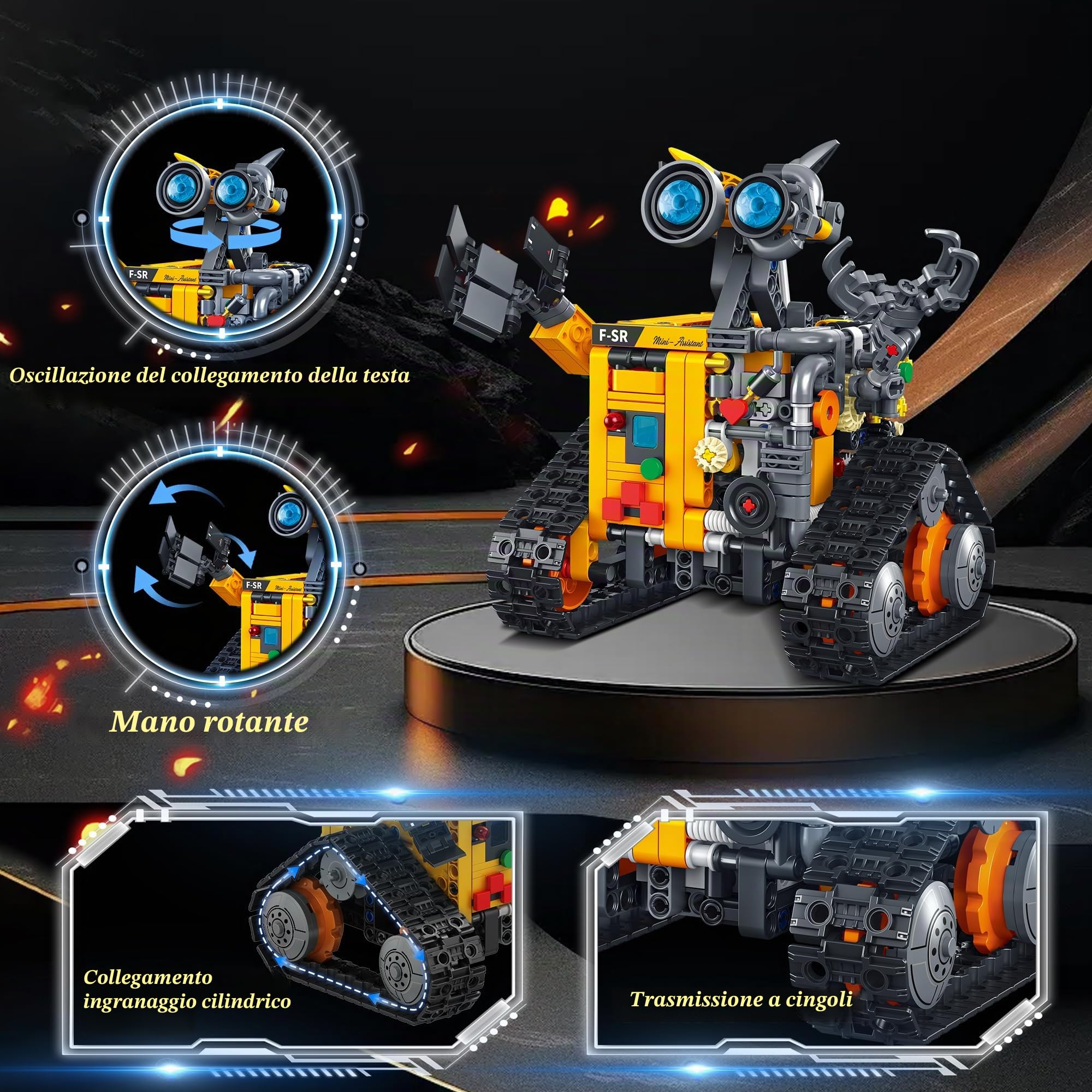 Robot Telecomandati per Bambini 5 6 7 8 9 10 11 12 13 14+ Ans Garcon, 4 in 1 Robot da Corsa RC regalo di compleanno per 8 9 10 11 12+ anni