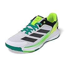 Adidas Uomo Crazyquick Boost Padel Shoes, Cloud White, Core Black, Lime Burst, 38 EU