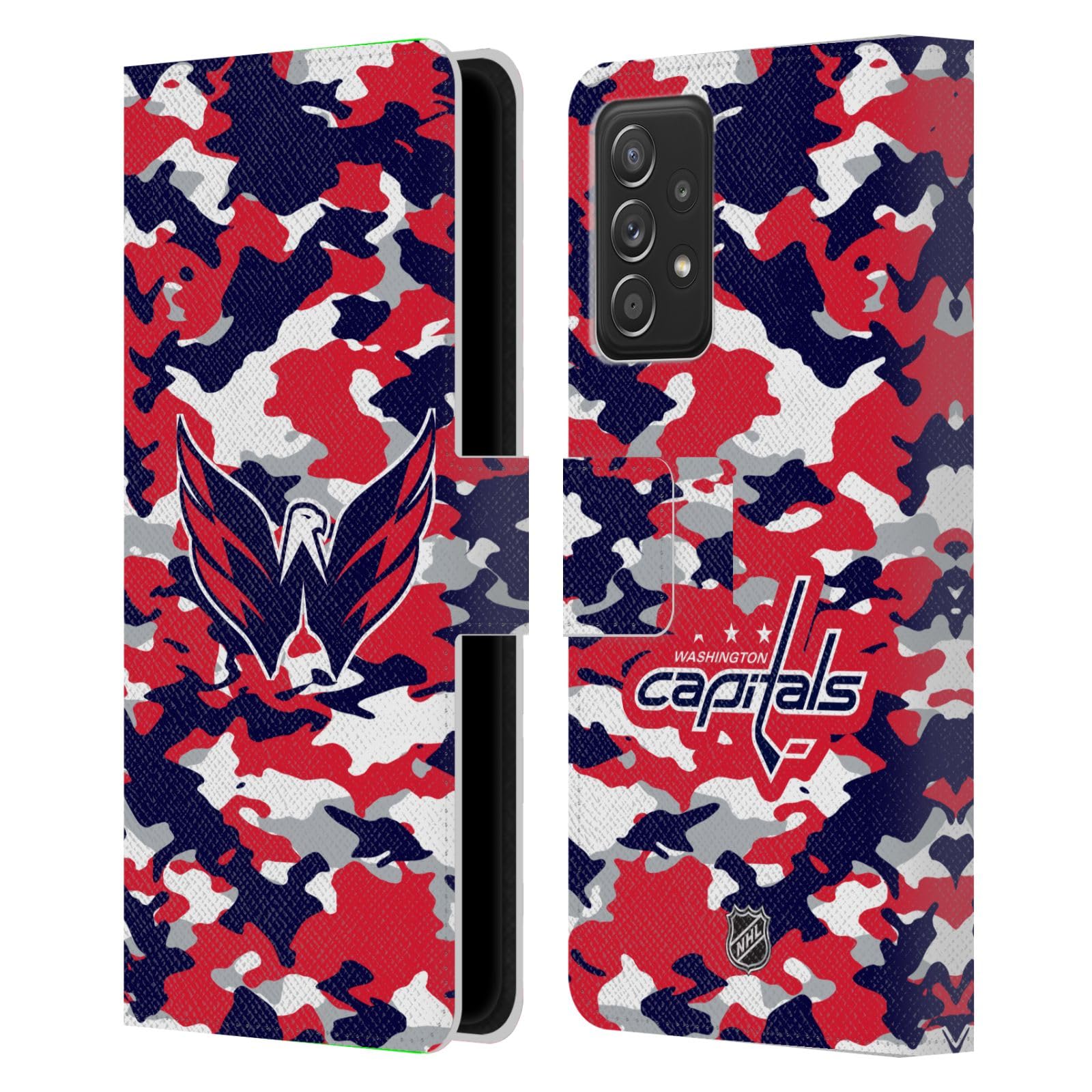 Coque Capitals Washington Samsung A53 5G étui portefeuille NHL