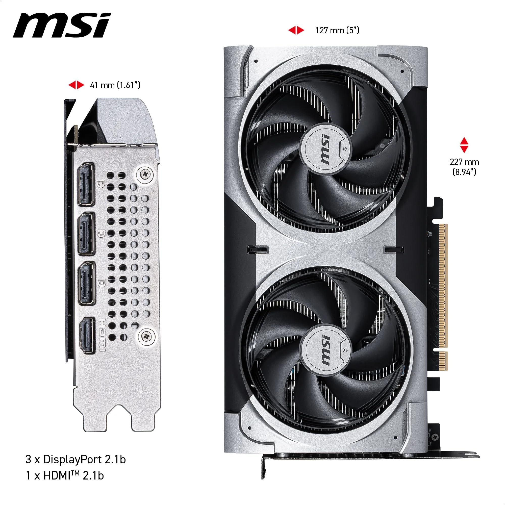 MSI GeForce RTX 5060 Ti 8G Ventus 2X OC Plus Graphics Card - RTX