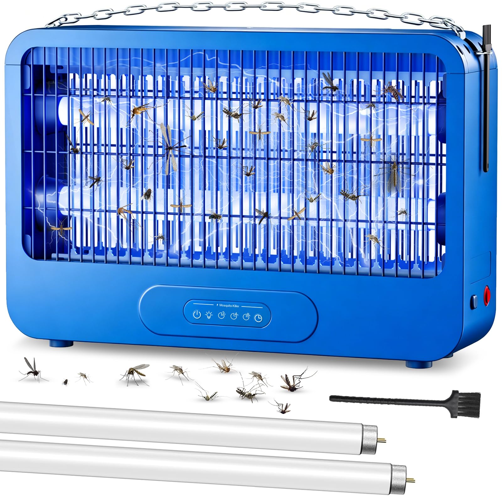 Matainsectos eléctrico de 3500 V Trampa eléctrica para Moscas - Azul