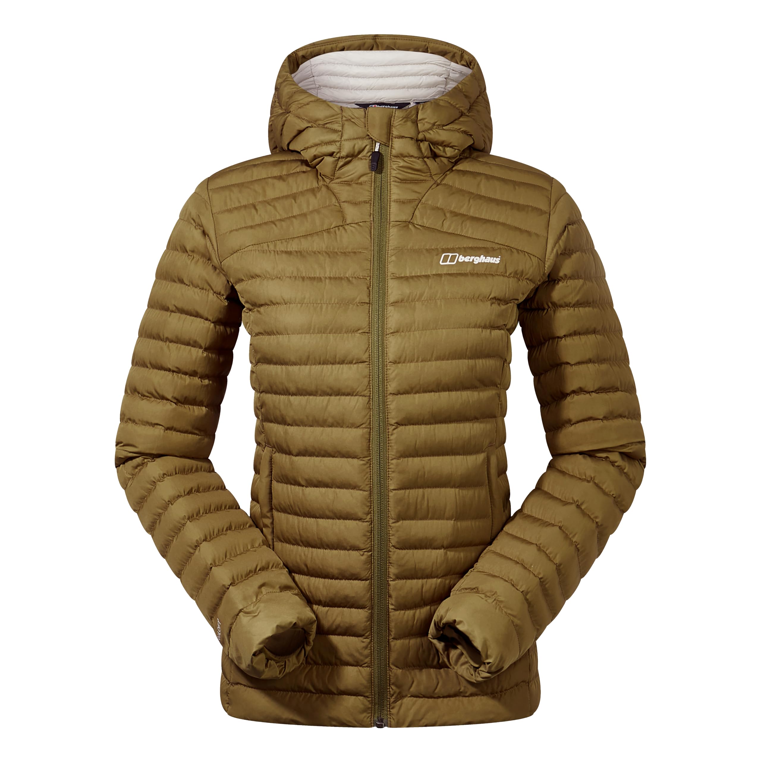 Berghaus Women's Nula Micro Synthetic Insulated Jacket | Lightweight | Warm | Water Resistant Coat | Puffer Jacket, Oak Moss, 14