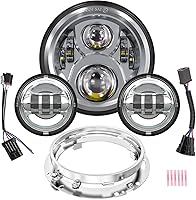 Vista 10 de BICYACO DOT - Faro delantero LED para motocicleta de 7 pulgadas, compatible con Harley Davidson Electra Glide Street Glide Fat Boy Road King