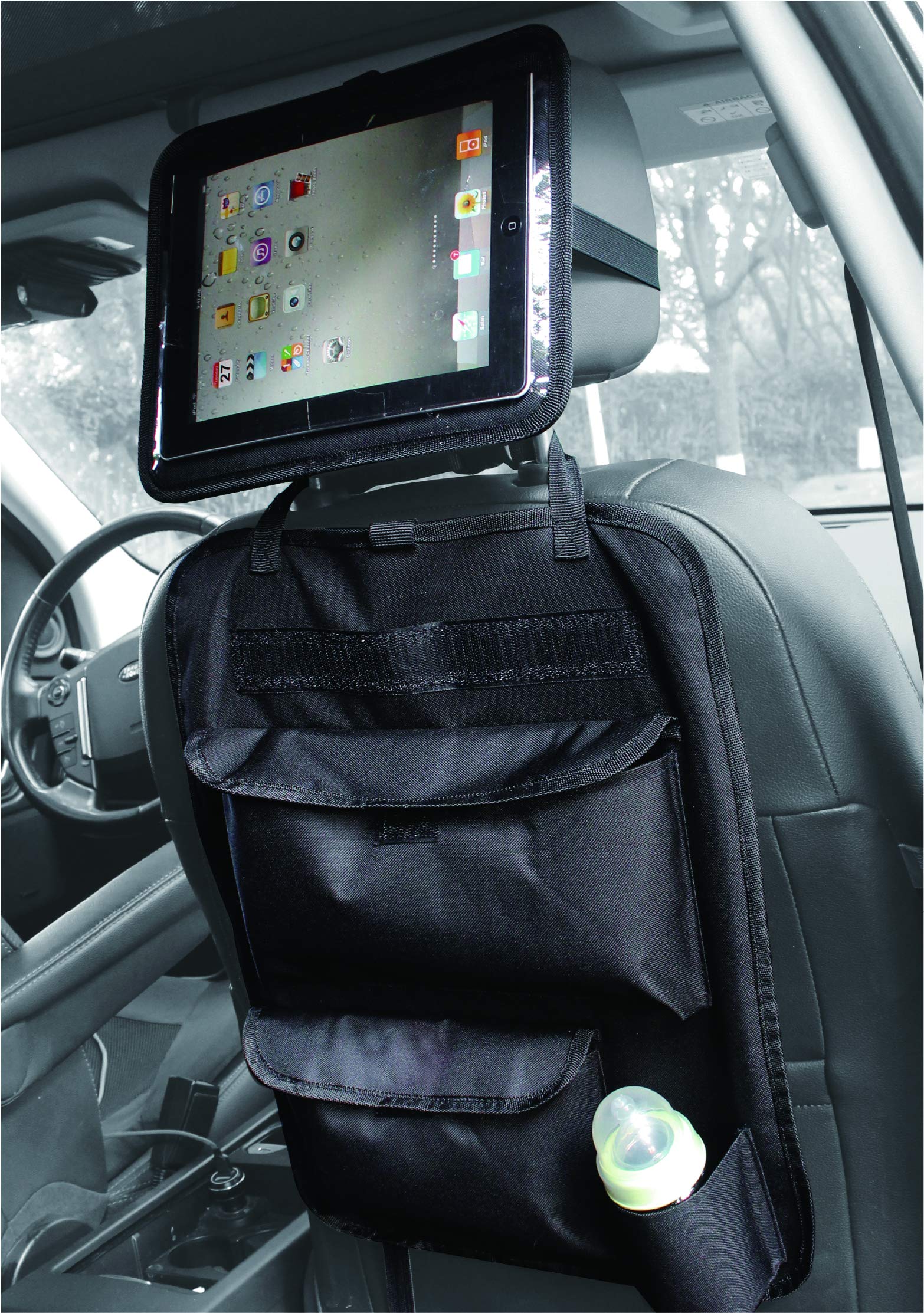 Bebe Style Car Organiser Back Seat with Detachable Tablet Holder for Kids, 2-Piece Children's Strap-on Organisers, Keep Vehicle Tidy During Travel