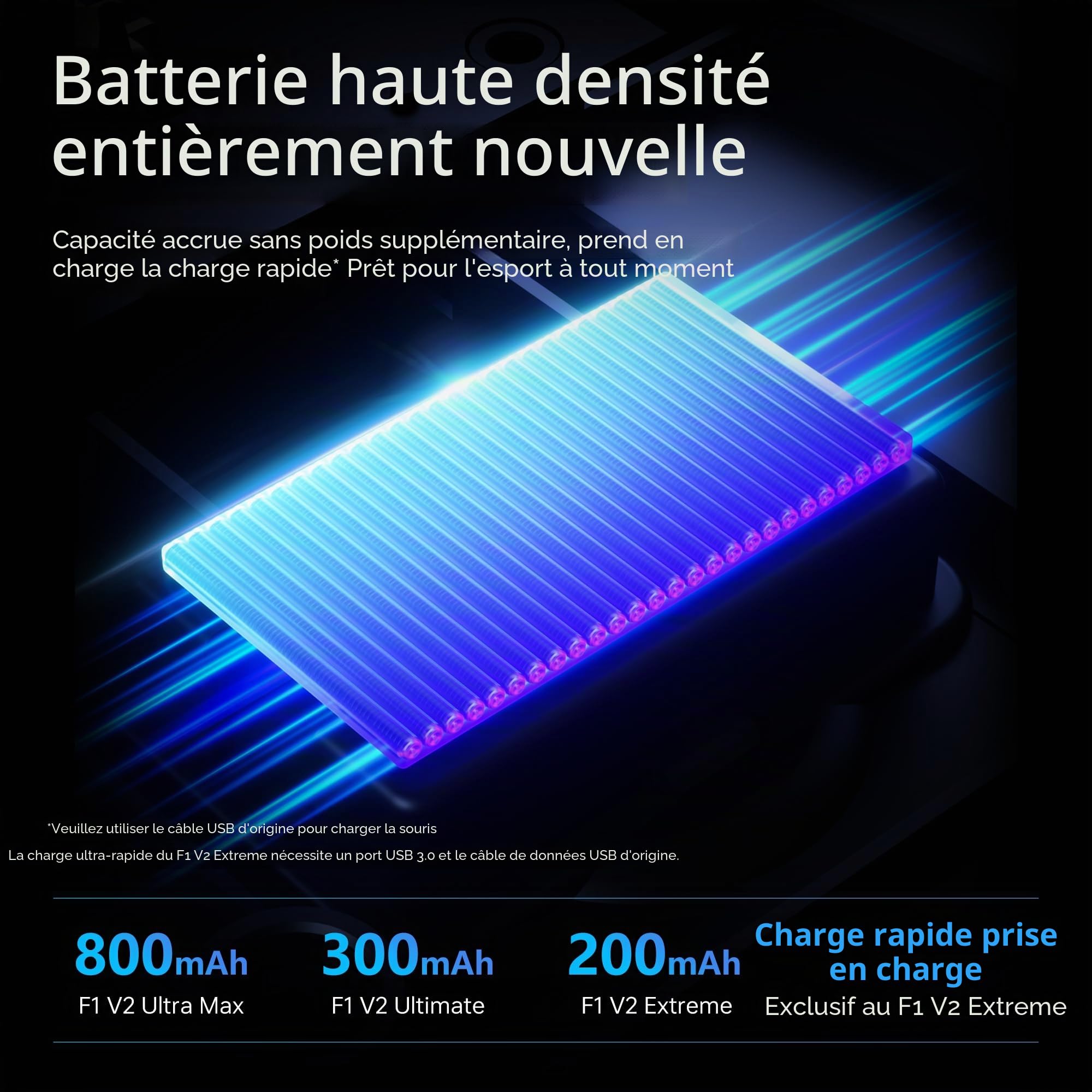 ATK Blazing Sky - Souris sans fil pour jeux F1 V2, 54 g, capteur ultra PAW3395, Nordic 54L15 MCU, interrupteurs mécaniques, 8K dual, mode triple, 2.4G/Bluetooth/câble, batterie de 600H (Ultra Max)
