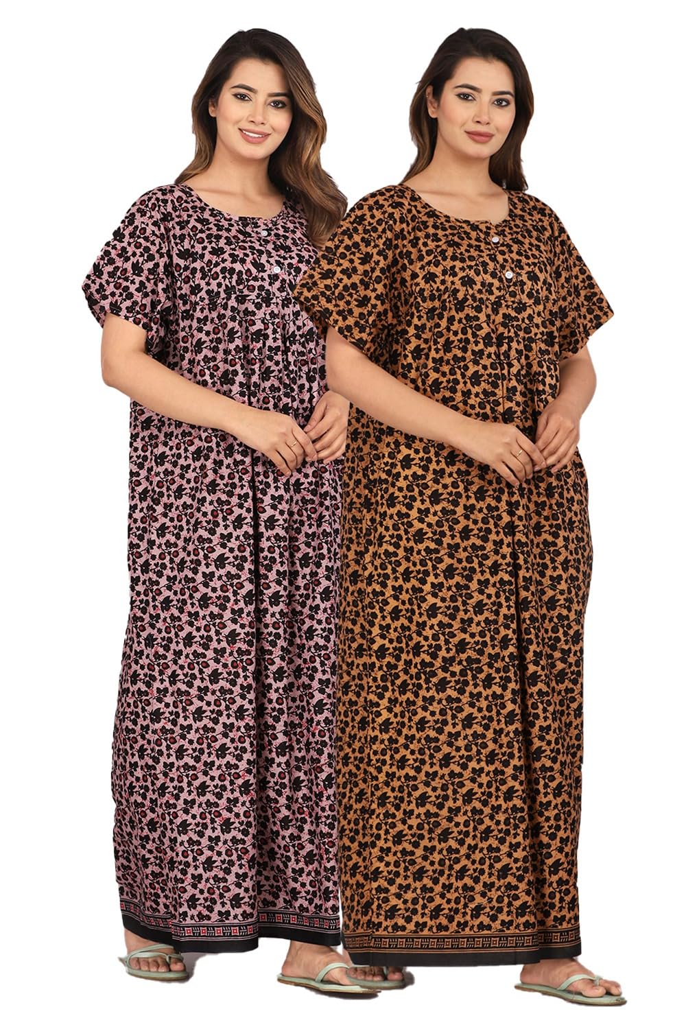 Monique Brand 100% Pure Cotton Nighty for Woman | Floral Gown for Women Night Wear | Cotton Nighty for Women Stylish - Review, Price and Buying Guide