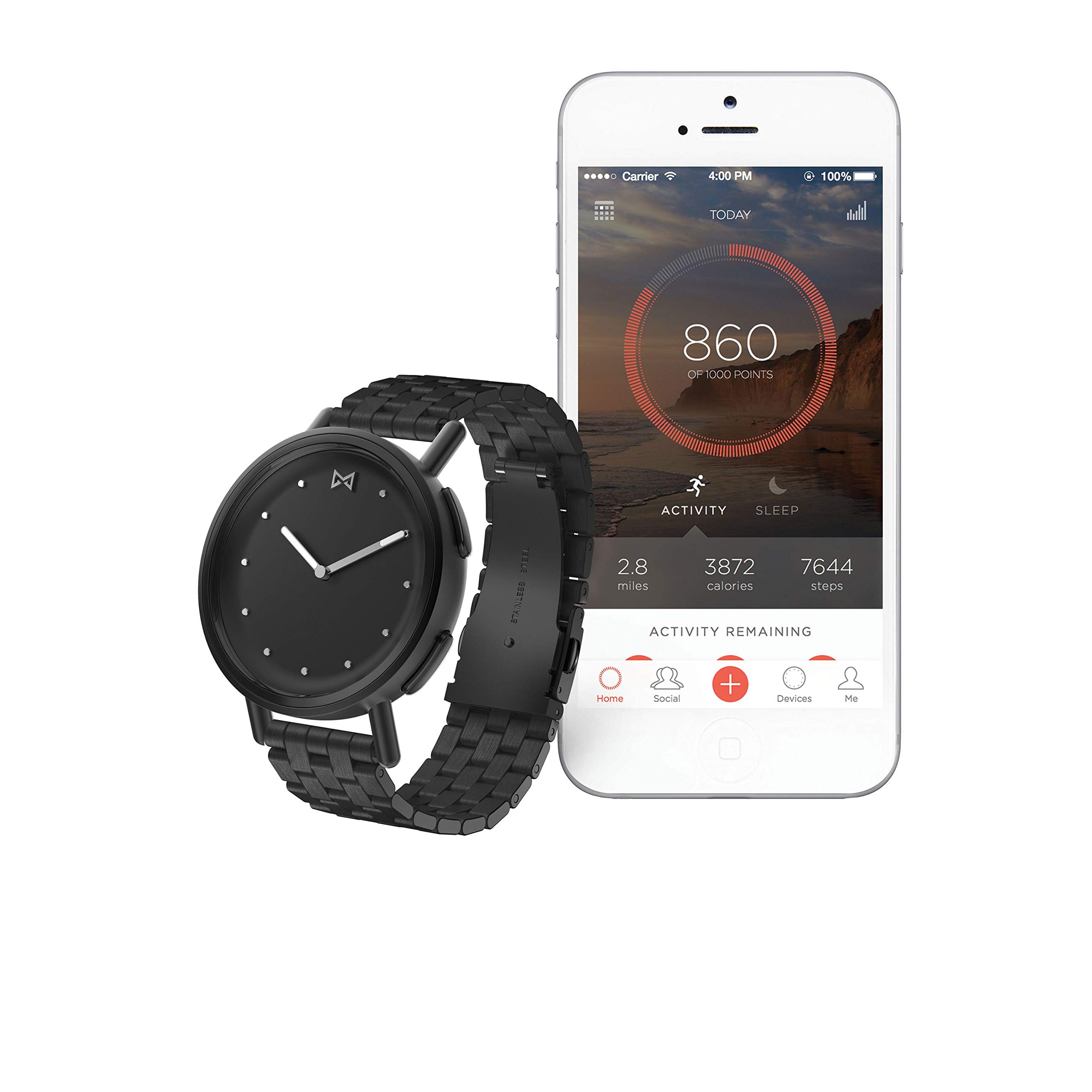 Misfit Path Stainless Steel Hybrid Smartwatch Black Mis5030