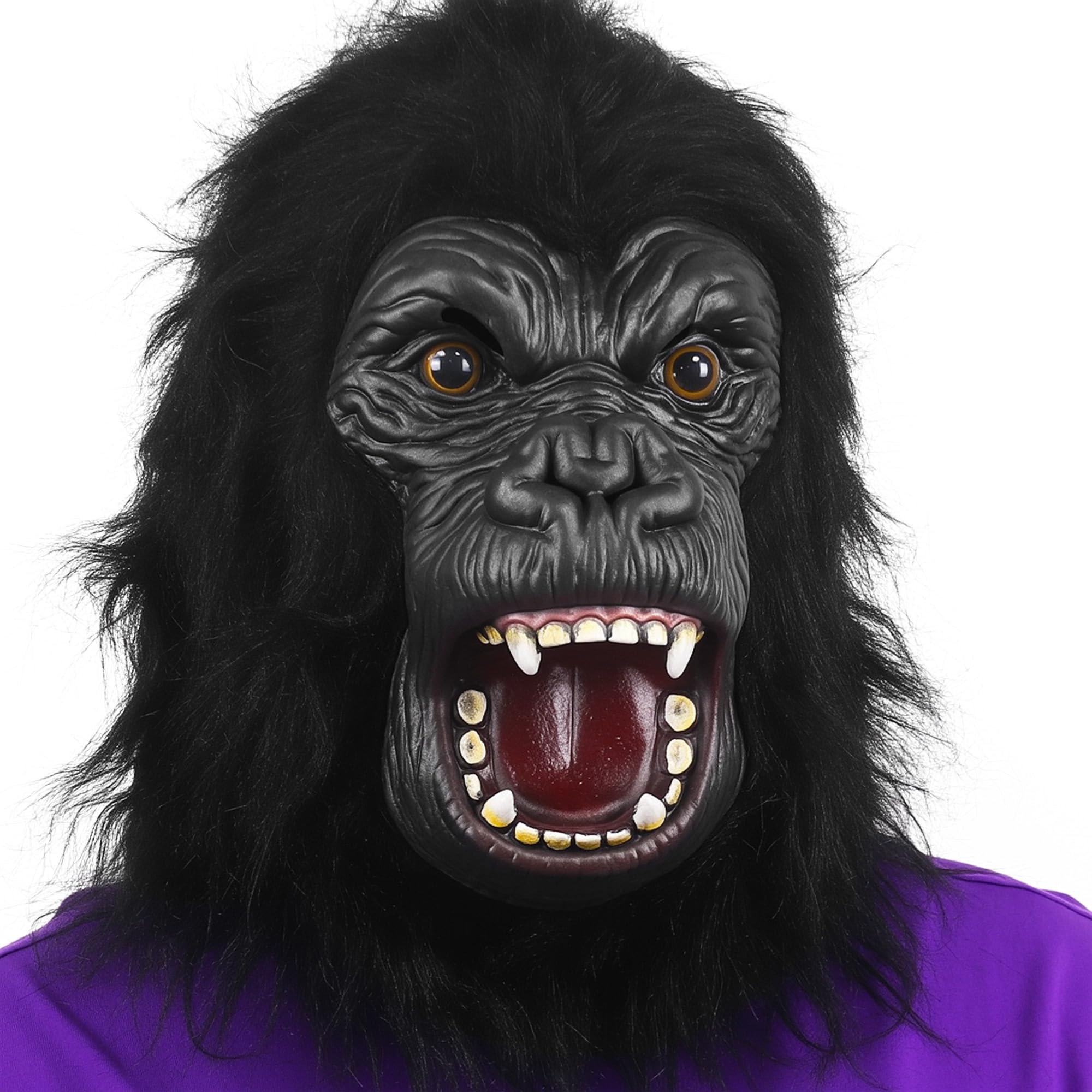 Shark Chili Gorilla Mascarillas Divertidas Máscara de Cabeza de Mono de Látex Fiesta Festivales Halloween Disfraces y Disfraces - Piel Realista - Novedad, Loco, Divertido