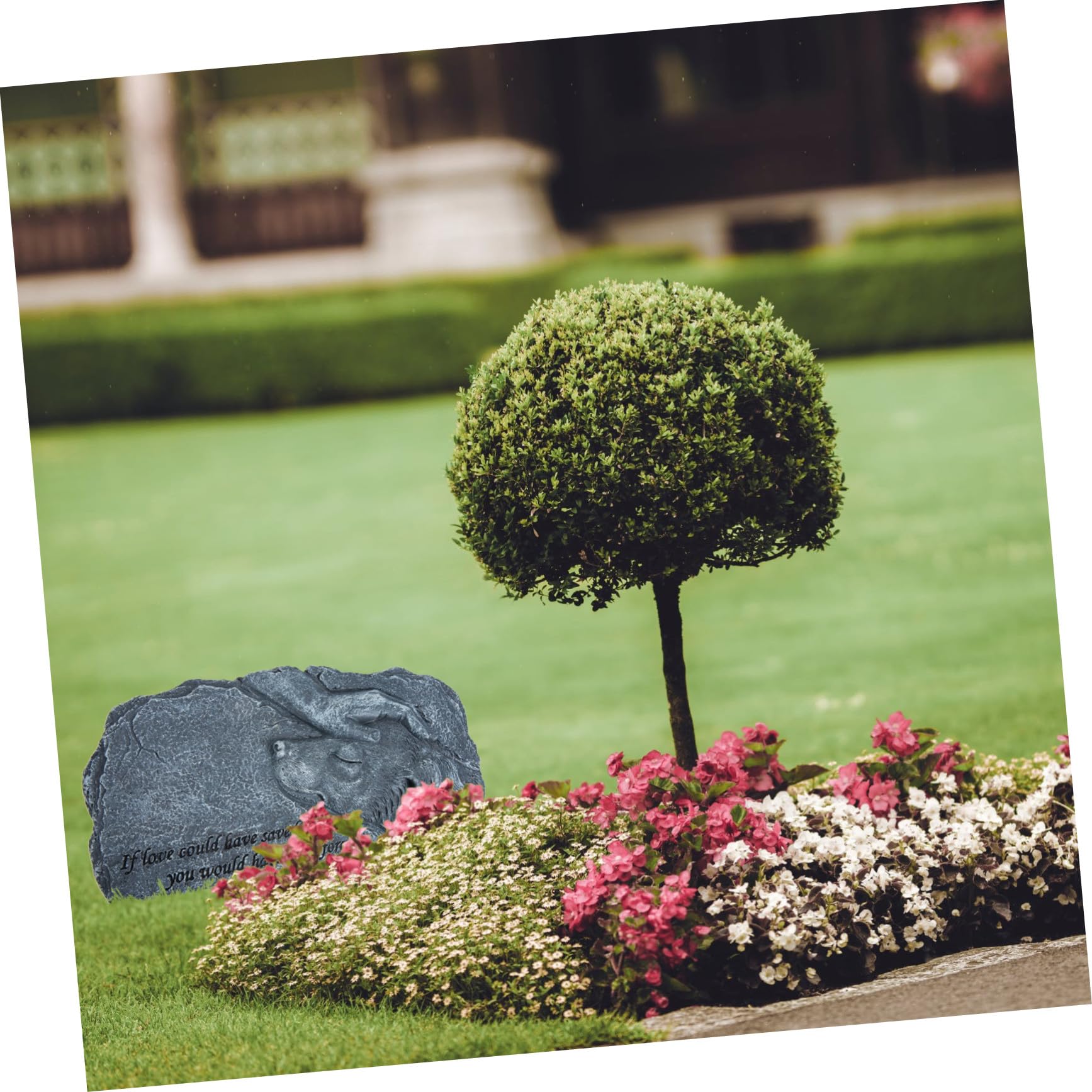 BESTonZON Statua Commemorativa per Pet in Resina per Tomba e Giardino