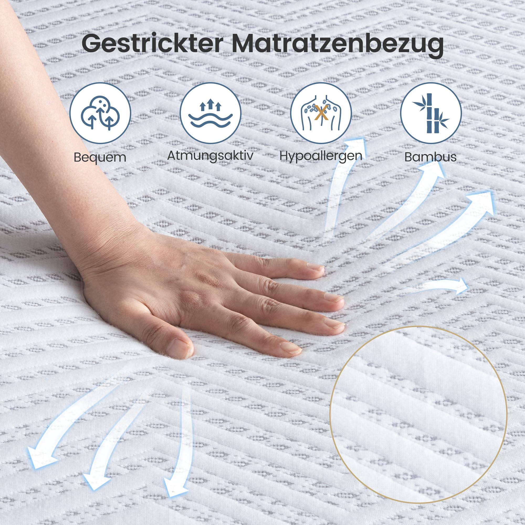 BedStory Materac Memory Foam, 140 x 200 cm