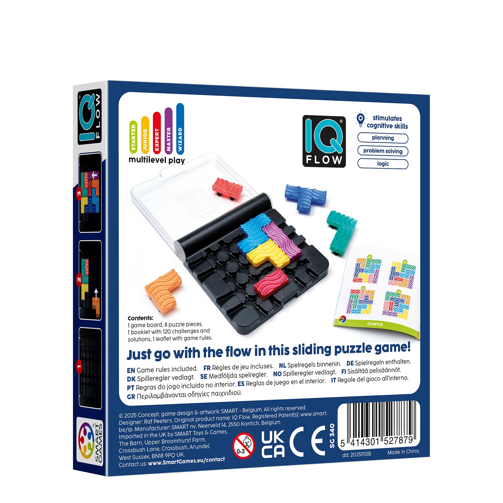 Smart Games - IQ Flow | Puzzle Bambini E Puzzle Adulti | Giochi Bambini 8 Anni O Più | Giochi Da Tavolo con 120 Sfide | Regalo Bambino 8 Anni O Più per 1 Giocatore