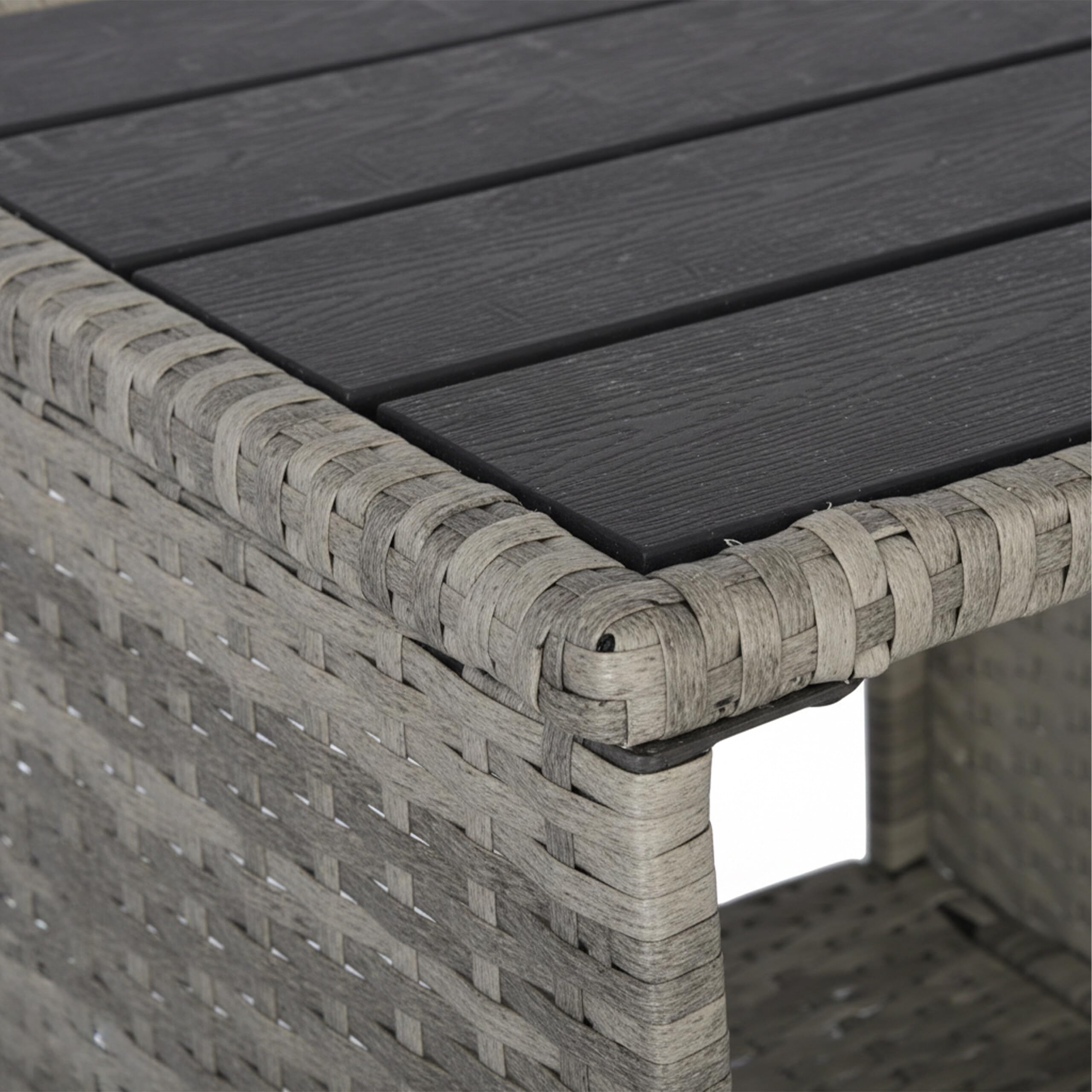 Relaxdays Tavolino Quadrato da Balcone, HxLxP 40x45x45 cm, Resistente alle intemperie