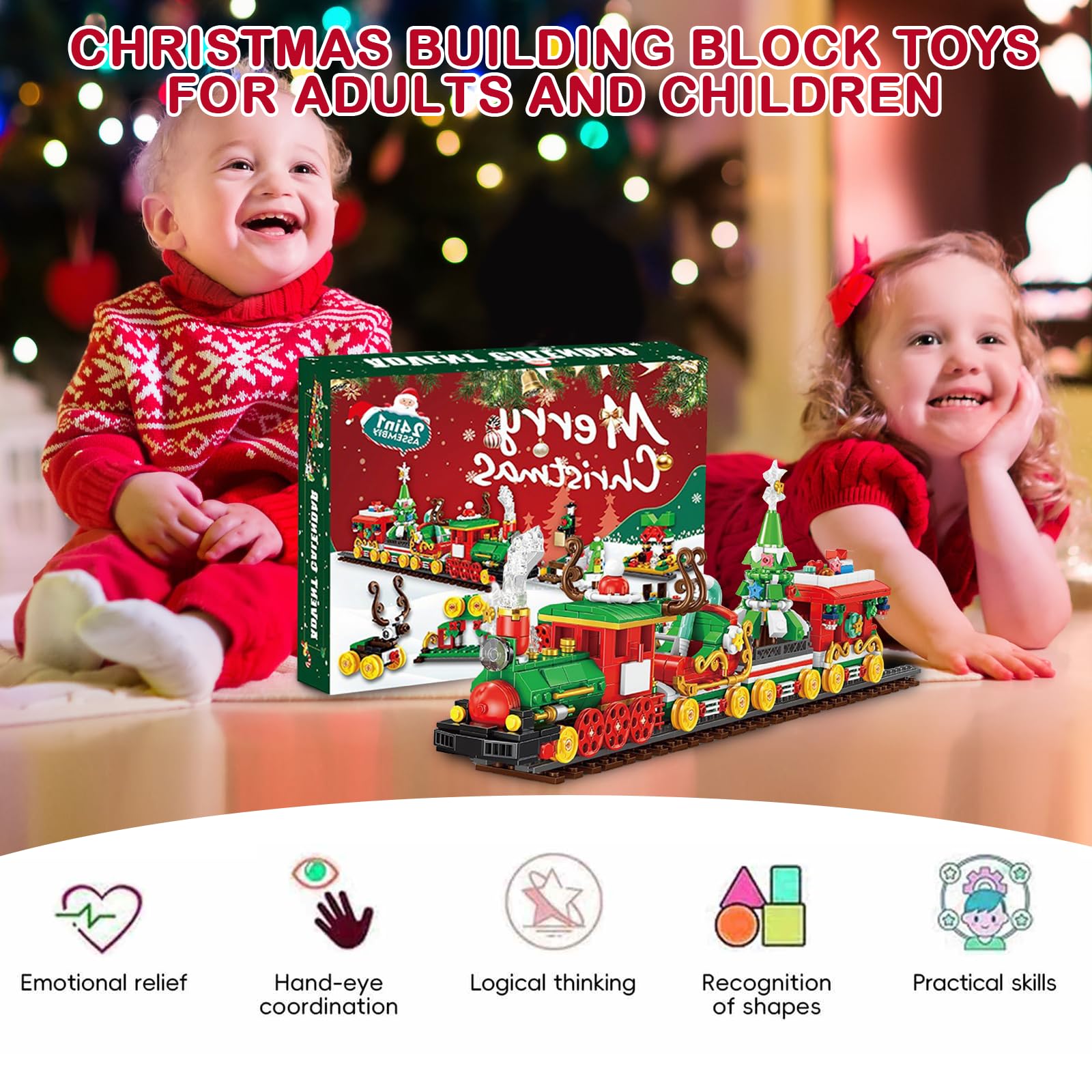 Calendario dell'Avvento treno in legno 24 cassettini 60x10x30 cm | vendita online su