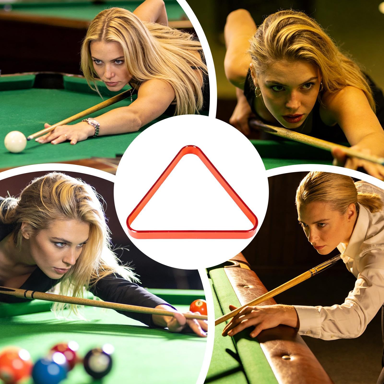 qokeeu Triángulo Para Billar | Accesorios Deportivos Americanos Estándar | Triángulo De Mesa Para Billar,Para Casa Sala De Juegos Club Bar Partidos Entrenamiento Jugadores Aficionados — view 4
