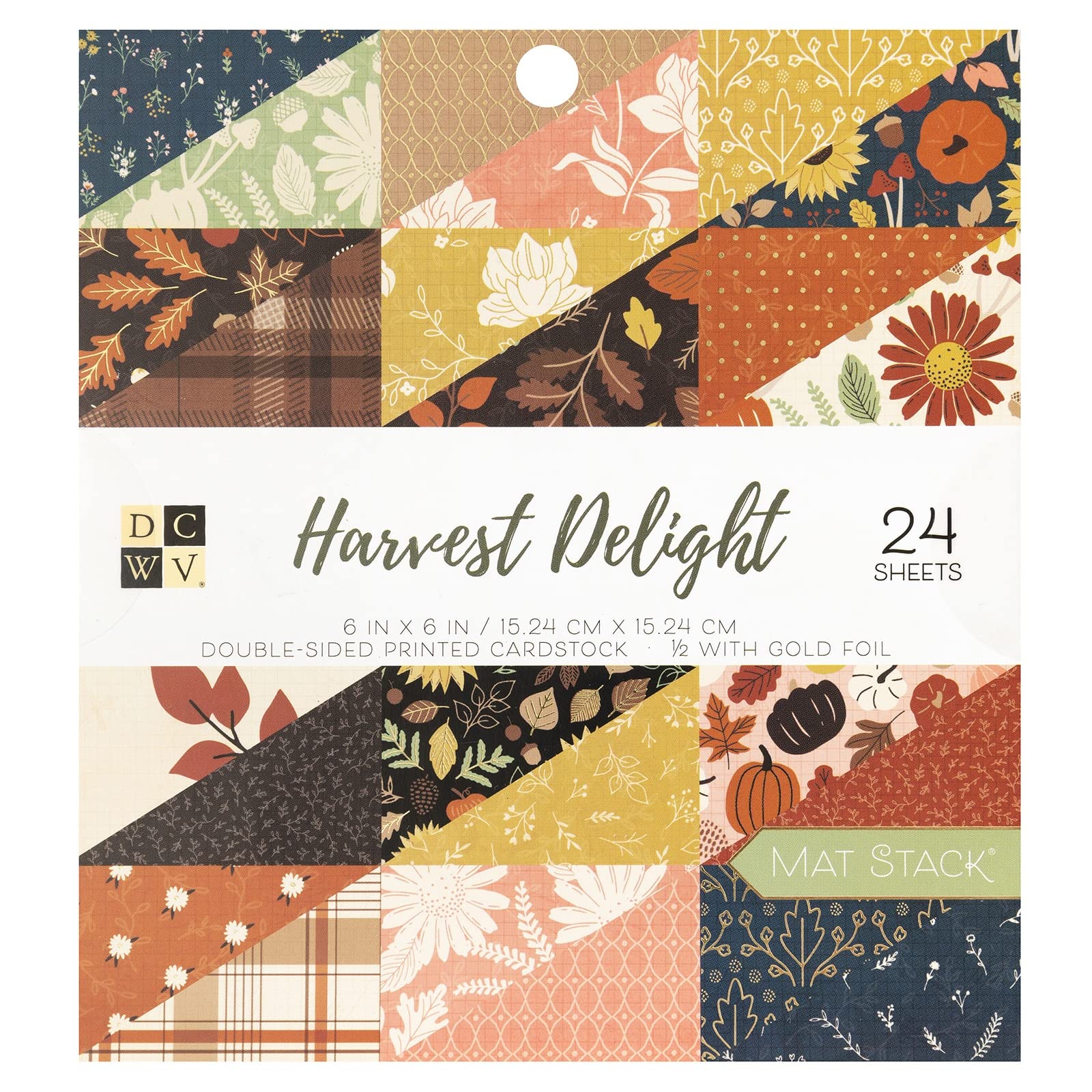 DCWVPaper Stack 6X6 DE, Harvest Delight, W/Gold Foil