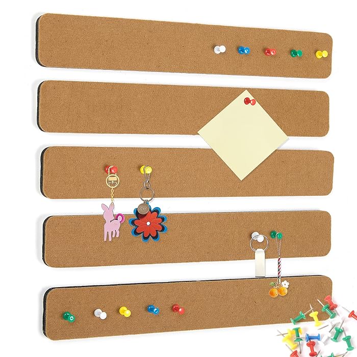 Buy 5 Pack Felt Pin Board Bar Strips Bulletin Board for Bedrooms
