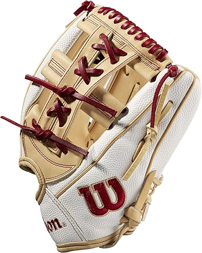 Miniatura 4 de Wilson 2021 2021 A2000 FP75SS - Guante de lanzamiento rápido de 11.75 pulgadas, tiro a mano derecha, rubioblancorojo
