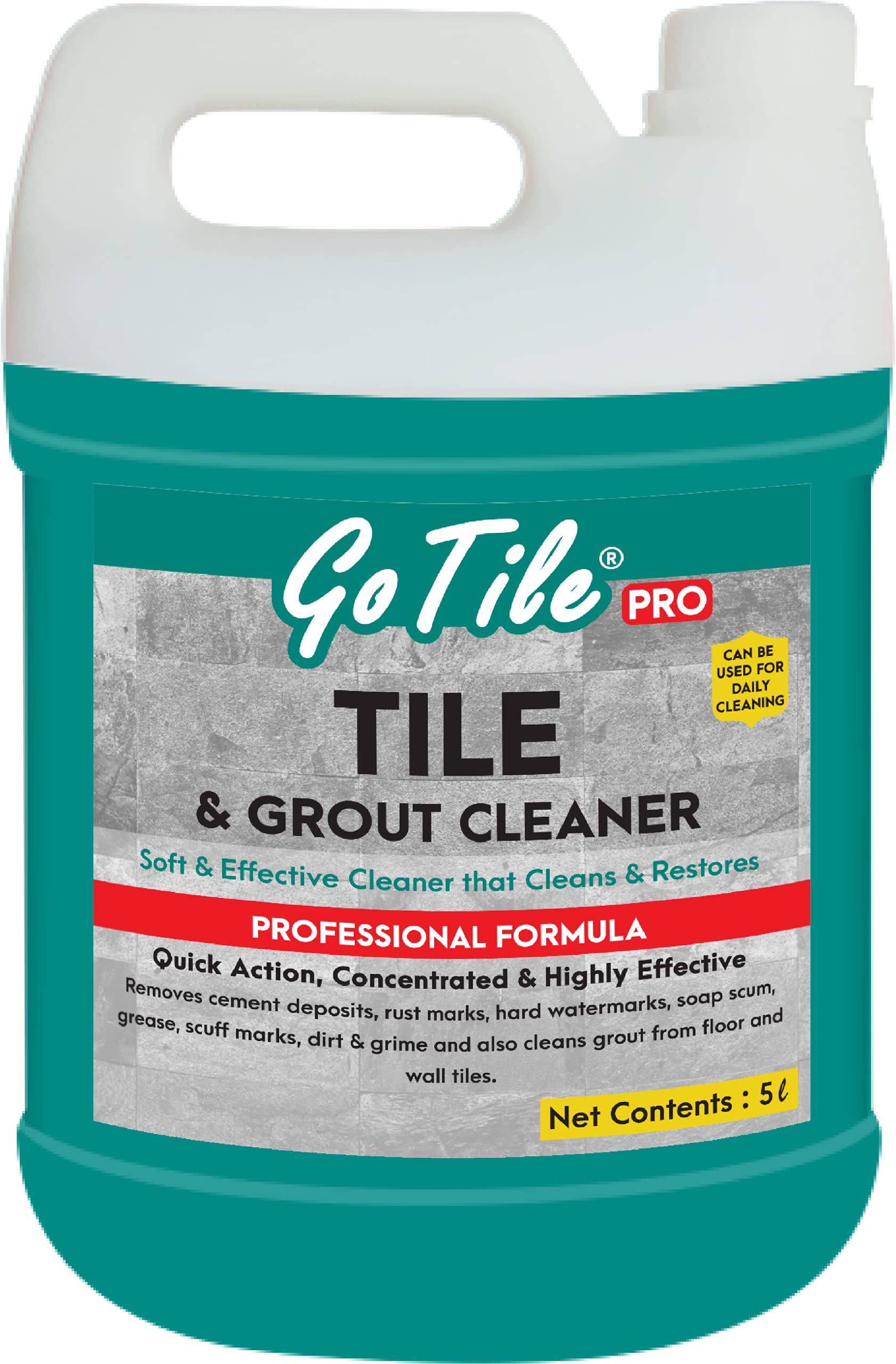 Buy GoTile Pro Tile Cleaner (5L) Removes Hardwater Marks, Limescale