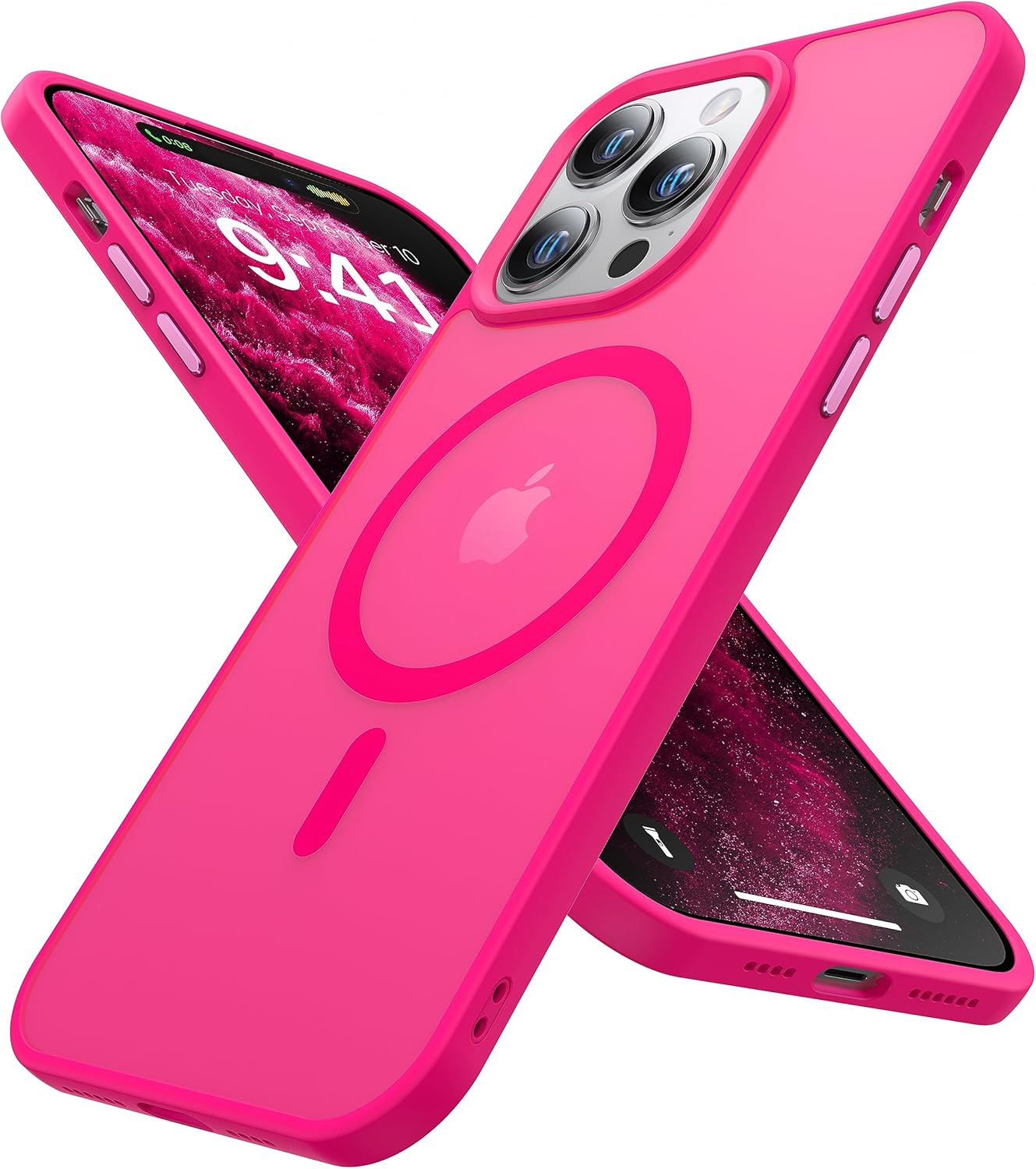 Magnetic for iPhone 14 Pro Max Case [Compatible with MagSafe] [10FT Military Grade Drop Tested] Slim Translucent Matte Case for iPhone 14 Pro Max Phone Case, Gradient Orange(6.7")