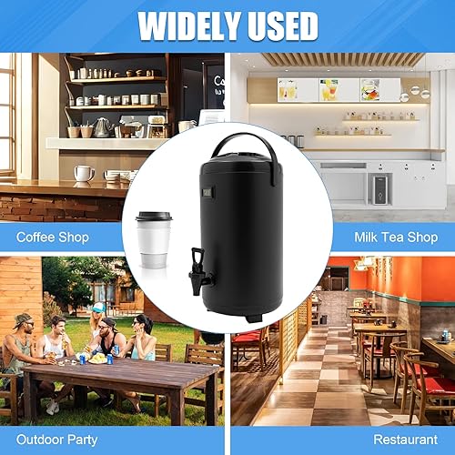 Miniatura 7 de Dispensador de bebidas aislado, dispensador térmico de bebidas frías y calientes de 12L/3.17 galones, dispensador de bebidas calientes