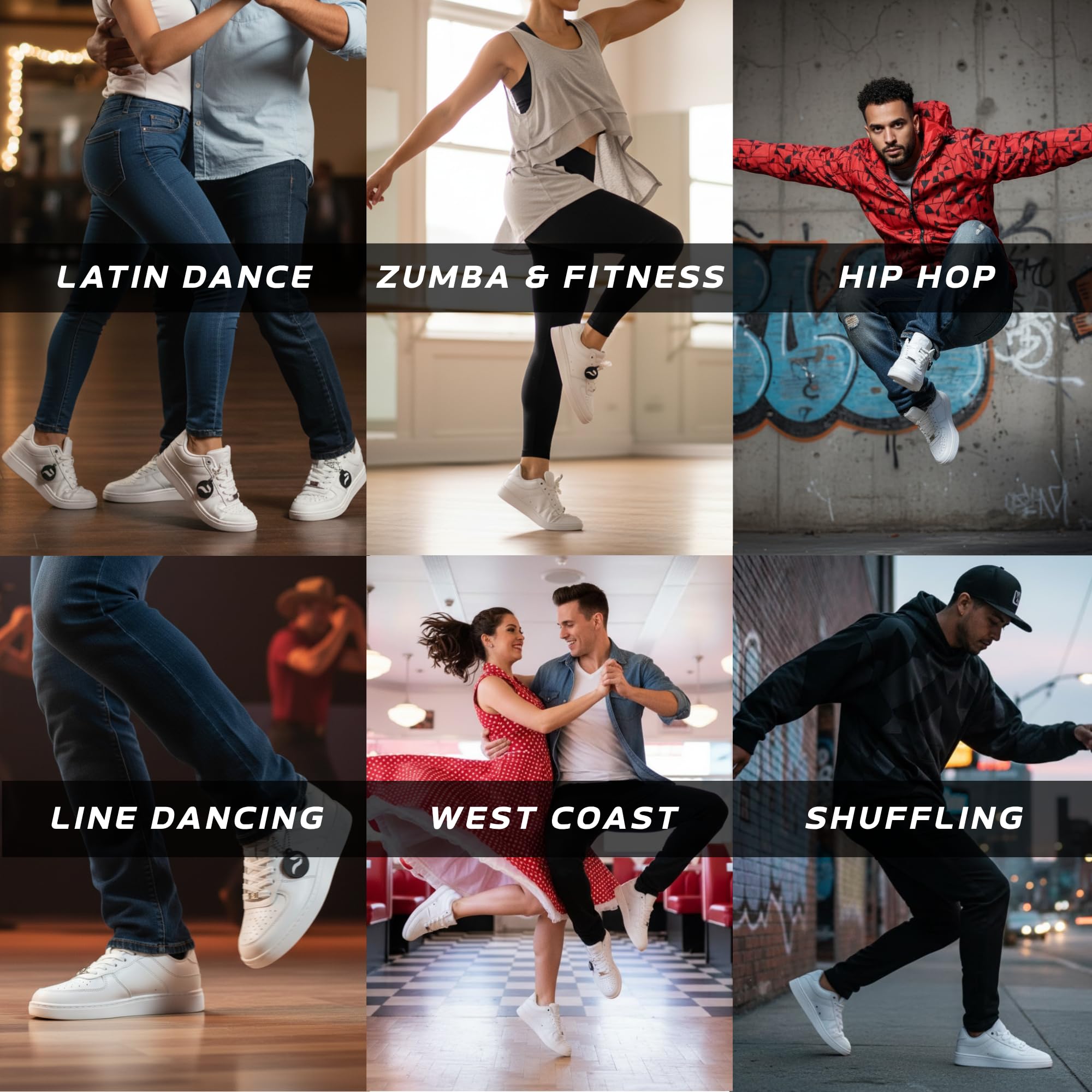 Unisex-Tanz-Sneaker, Spin-Sohle, bequeme Herren- und Damen-Tanzschuhe für Latein-Tanzen, Bachata, Salsa-Linie, Tanzen, Swing, Shuffling, Hip Hop