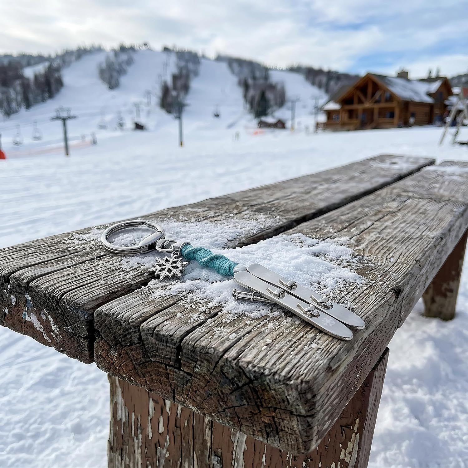Renmaka Mini Ski Keychain, Ski Gifts for Women or Men,With Gift Box image 5