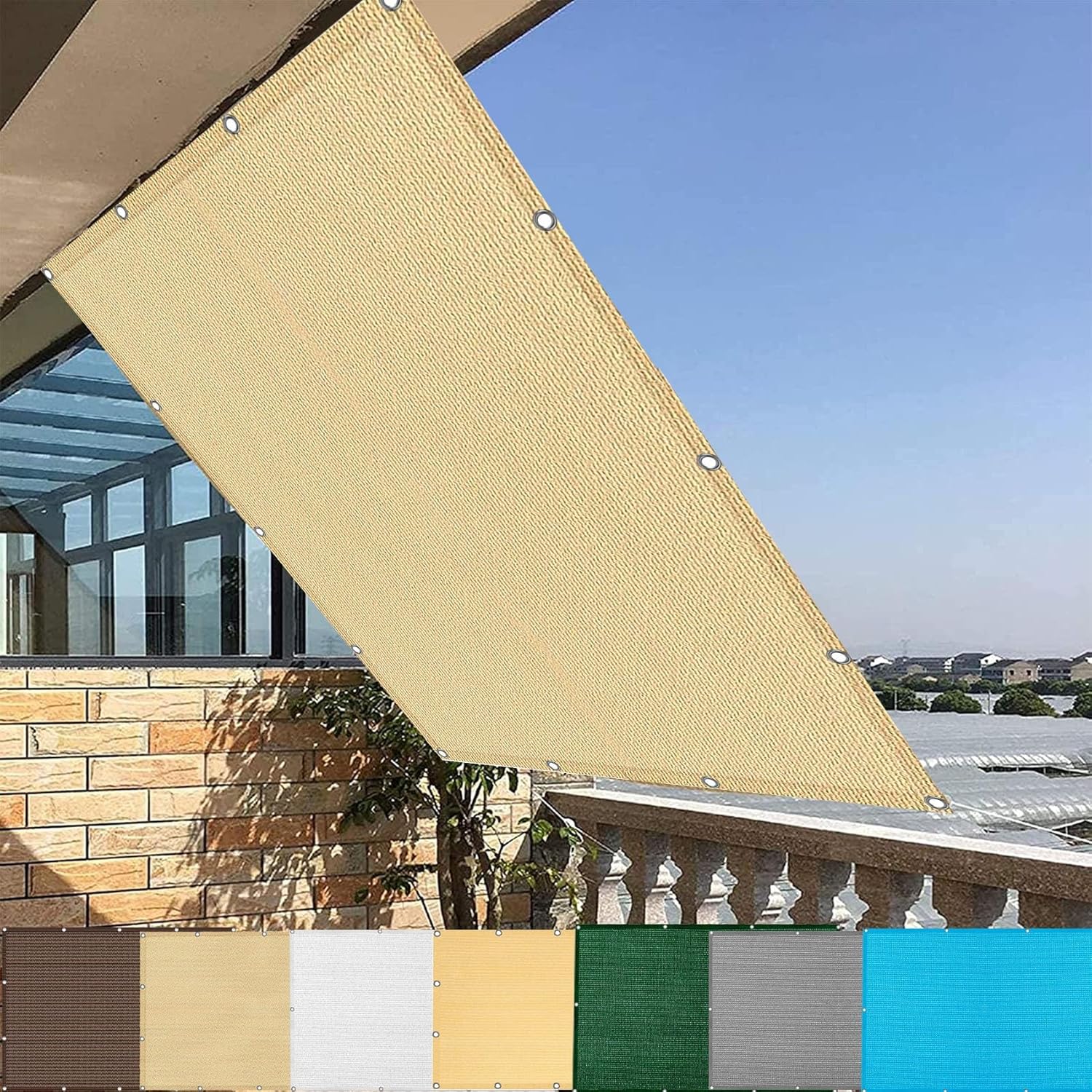 YANHONG Balcony Privacy Screen Cover 50x750cm(20x295inch