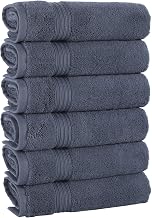 Peshkul Premium Luxury Collection Turkish Hand Towel Set of 6 100% Cotton 16x30 | Hand Towel Set for Bathrooms | Super Absorbent | Eco-Friendly Hotel and Spa Quality | (Imperial Blue)