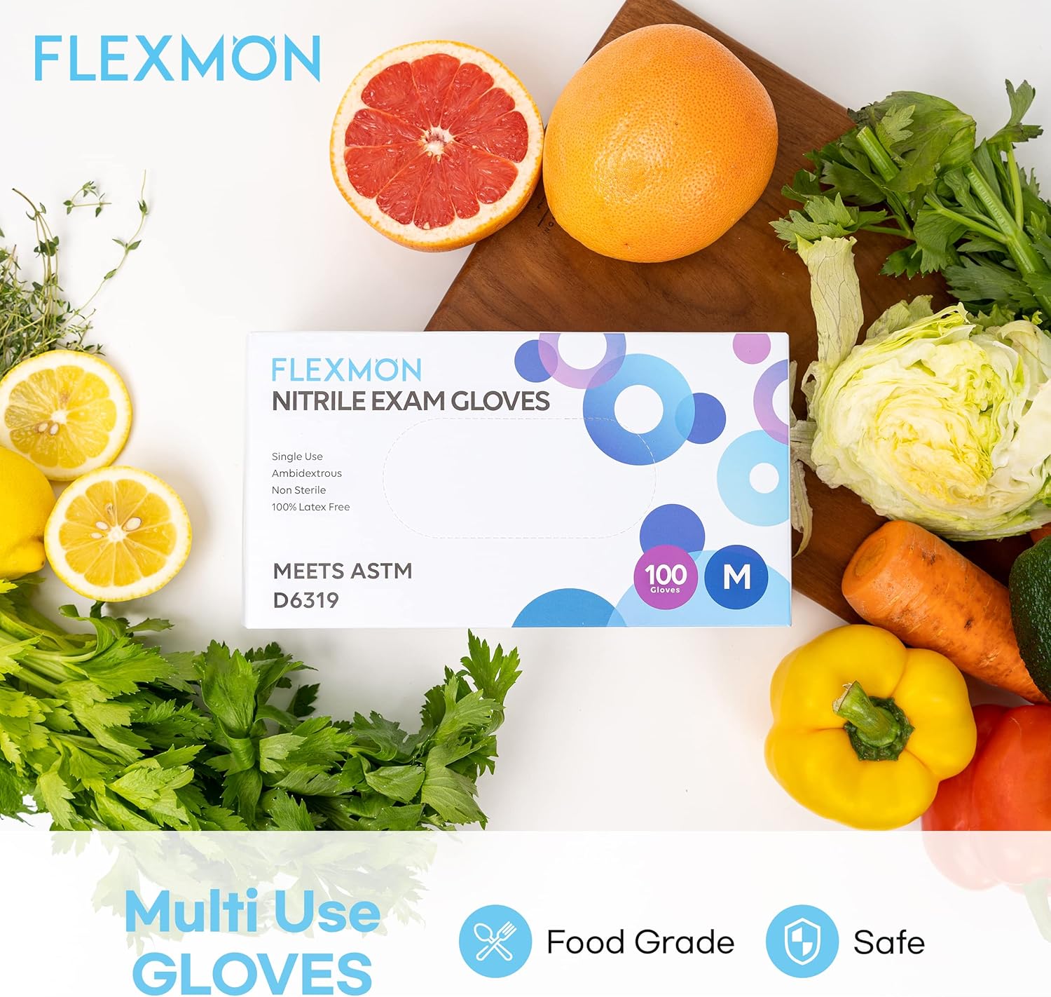 Nitrile Exam Gloves, 100 or 1000 Count, Single Use, 4.2 Mil Heavy, Protective, Disposable, Latex Free