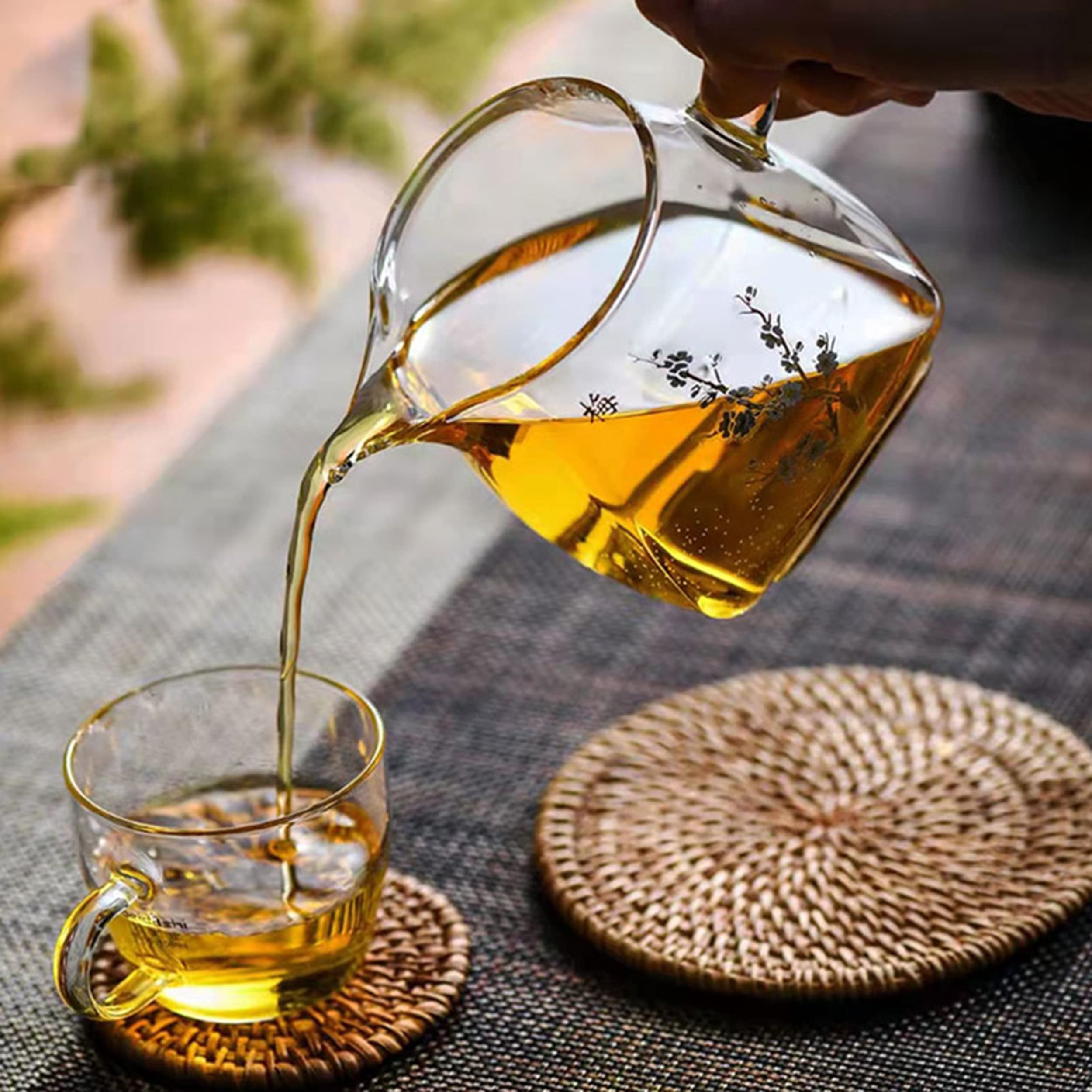 Amazon.co.jp: ジンユアン茶行,耐熱分茶器梅の花 偶数カップ カンフー