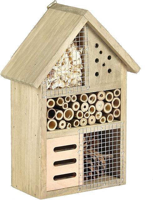 Pet Ting Wooden Insect House Hotel Eco Friendly Bee Ladybug Butterfly Insects 25.5 cm