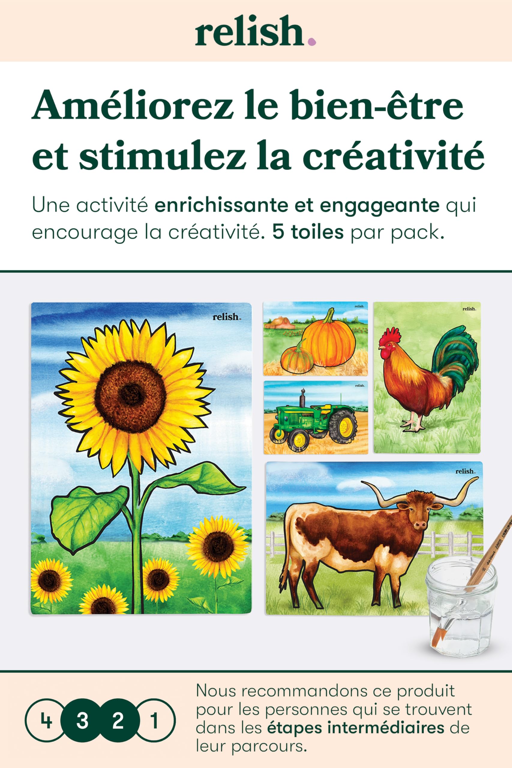 Relish ‘Farm Memories’ Aquapaint (Peinture à l’Eau Réutilisable) : Jeux Adaptés aux Seniors Atteints de Démence ou d’Alzheimer