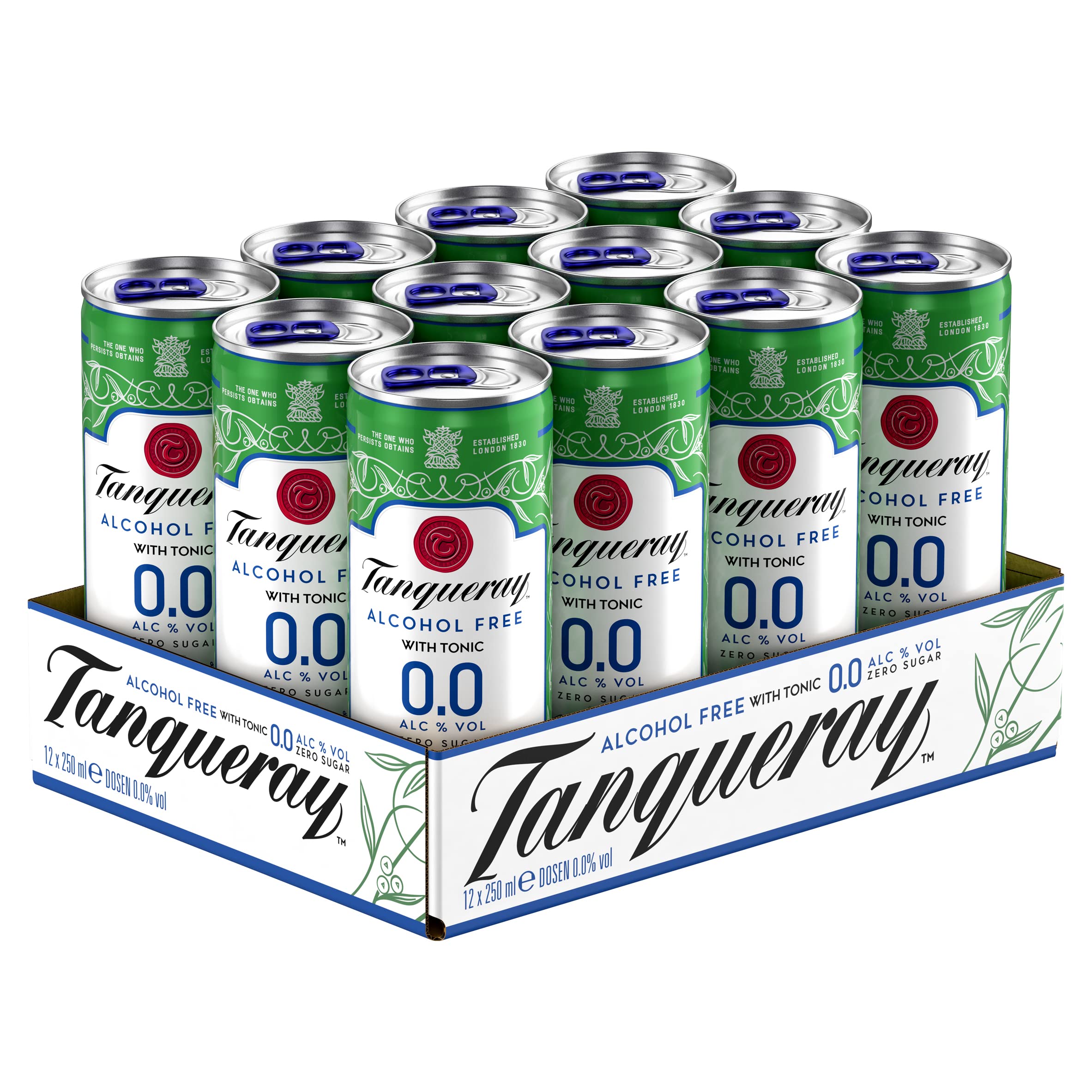 Tanqueray Ginebras 00 y Tonic 250 ml x 12