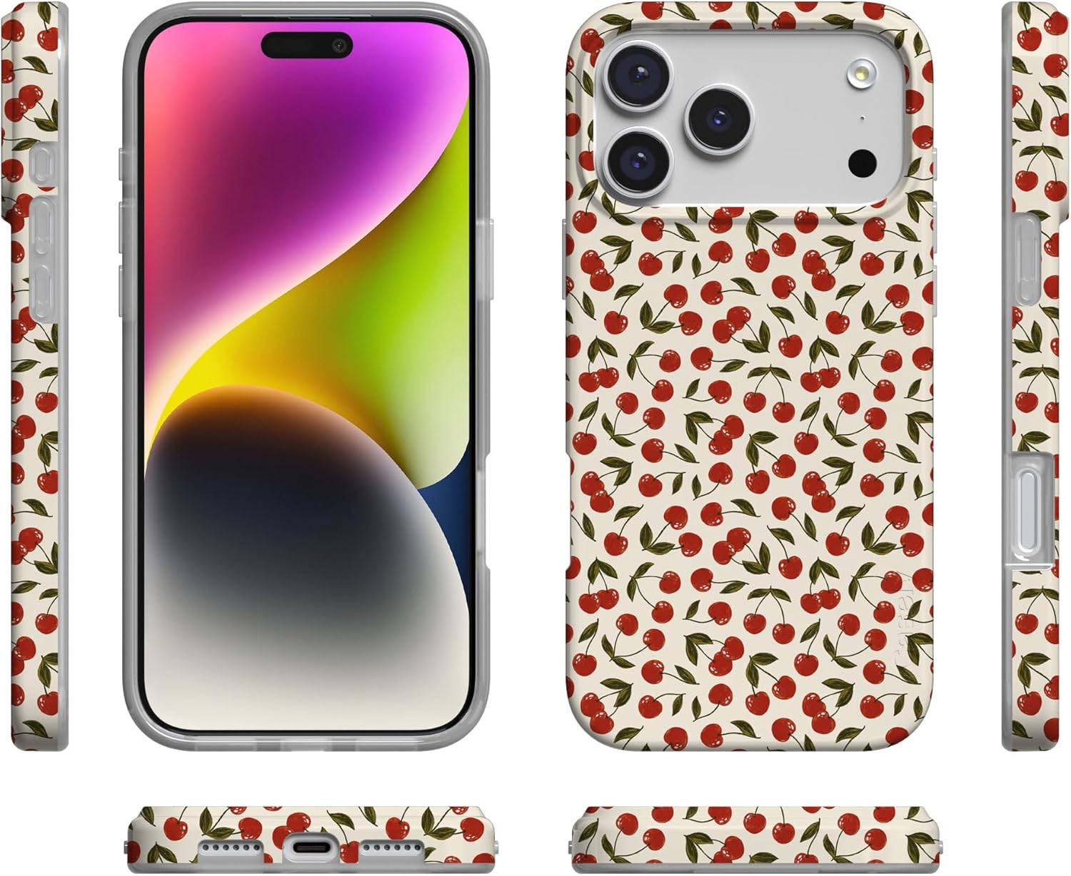 Casely iPhone 17 Pro Max Case | Cherry on Top | Red Cherries | Compatible with MagSafe | Classic Ultra Slim Design