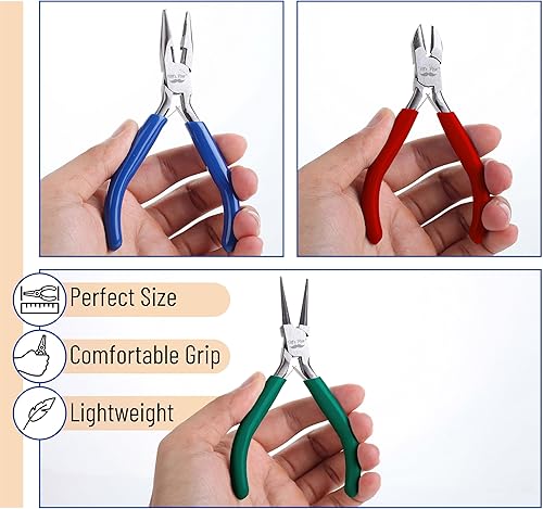 Miniatura 4 de Mr. Pen - Alicates de joyería, paquete de 3, kit de fabricación de joyas, mini alicates para fabricación de joyas, cortadores de alambre para