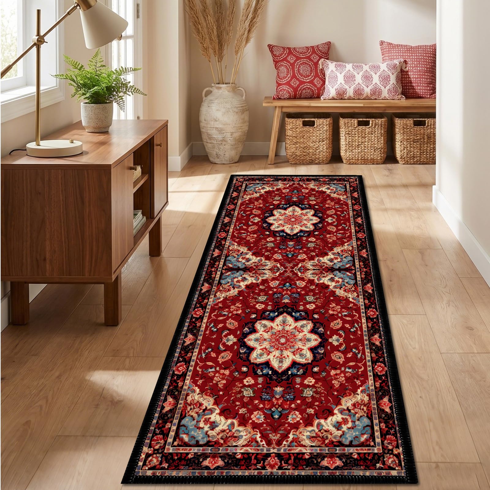 Luvart Carpet Runners for Hallways Non Slip Long, 60x180 cm Persien Vintage Washable Runner Rugs, Floor Carpet Runner for Entryway Kitchen Laundry Room Indoor