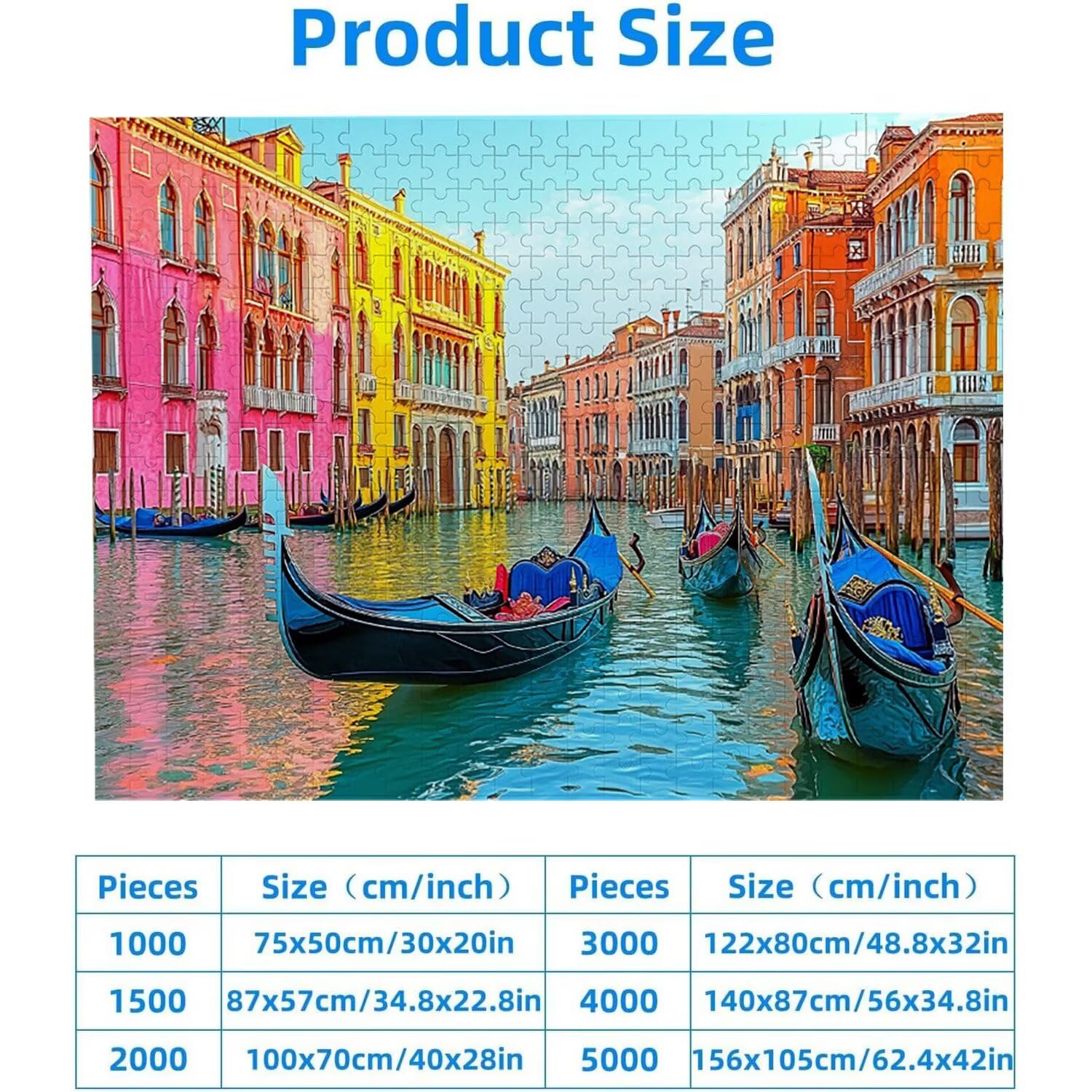 1500 Pezzi di Puzzle, Città dell'acqua di Venezia1500 Pezzi di Puzzle per Adulti, Regalo di Anniversario e Natale, Decorazione Della Casa, Prevenzione Della Degenerazione Cerebrale Negli Anziani v825