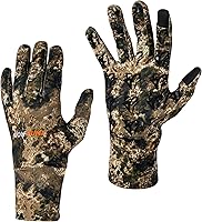 WOLFHUNT Camo Hunting Gloves - Lightweight Full Finger Anti-Slip Archery Gloves for Men/Women, Touchscreen Compatible