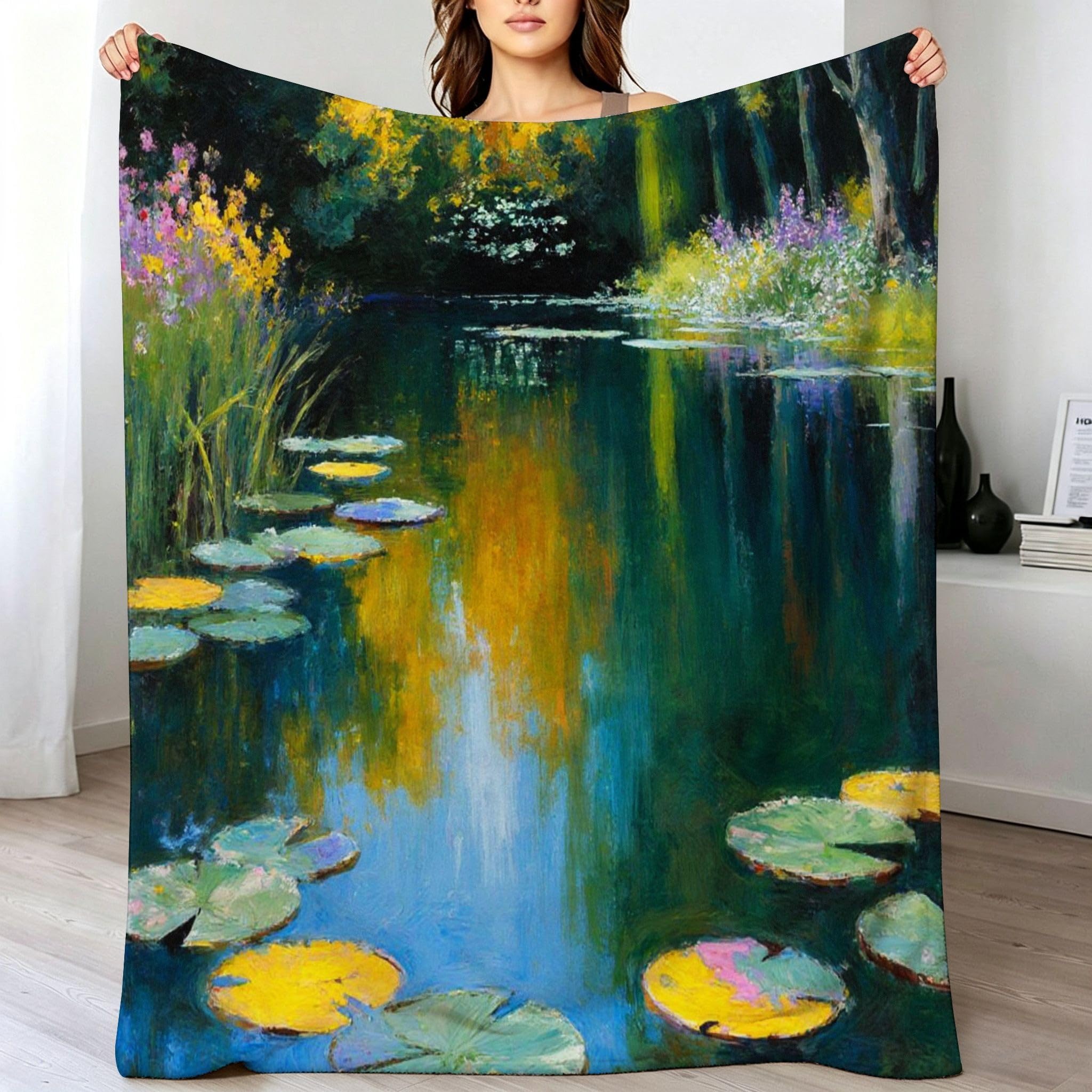 Manta Moderna Estampado 3D 220x240 cm Arroyo Verde a2021