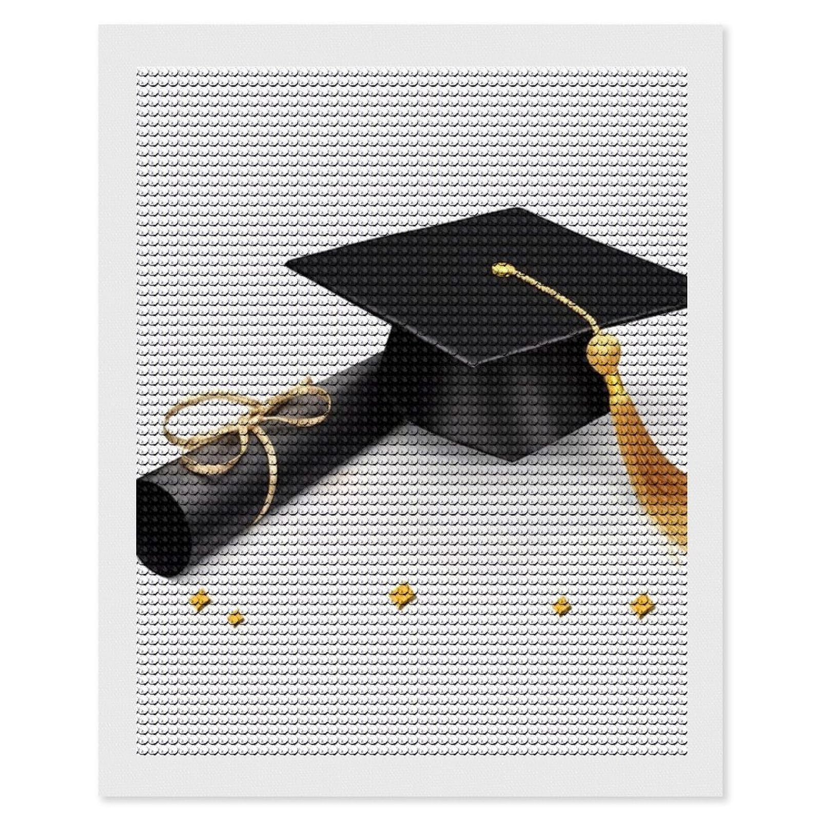 DAC ダイヤモンドアートキット「Graduation」 Amazon.com: QMKFWT Graduation Congratulations Diamond Art Wall