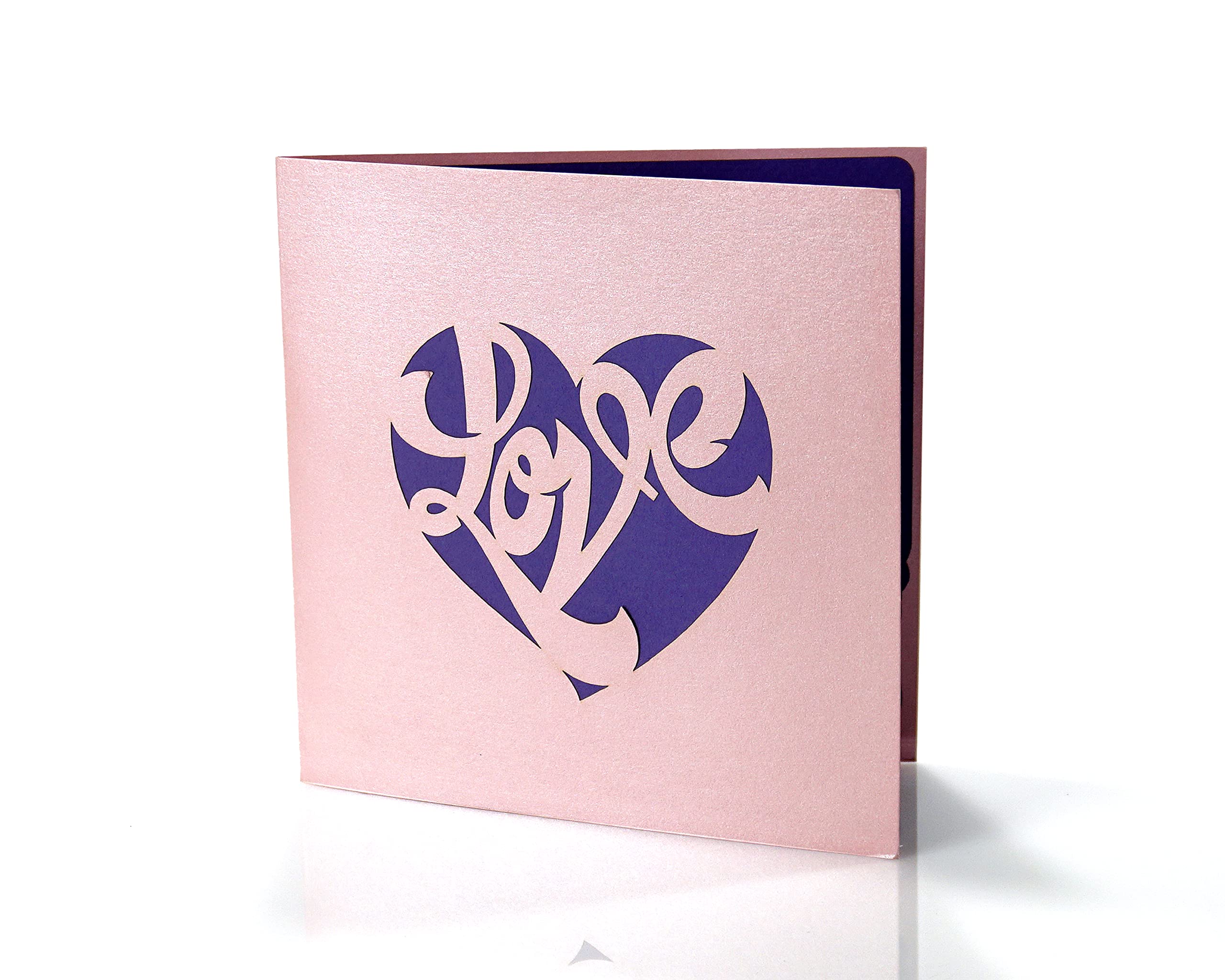 Pearl I love you Anniversary 30 years Pop Up 3D Card. Romantic pearl wedding valentines greeting card for Her Wife,Him,Husband. 15cmx15cm - Image 4