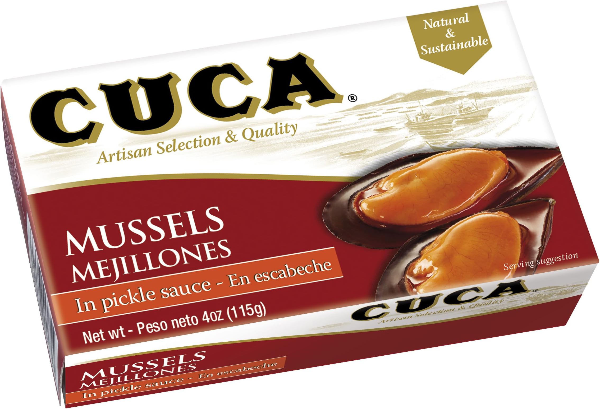 " Cuca" Mussels ( Mejillones) in Pickle Sauce 4 Oz (Canned) (Pack of 25)