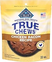Vista 14 de Blue Buffalo True Chews - Golosinas para perros, hechas en EE. UU. con ingredientes naturales, receta de tocino de pollo, bolsa de 12 onzas
