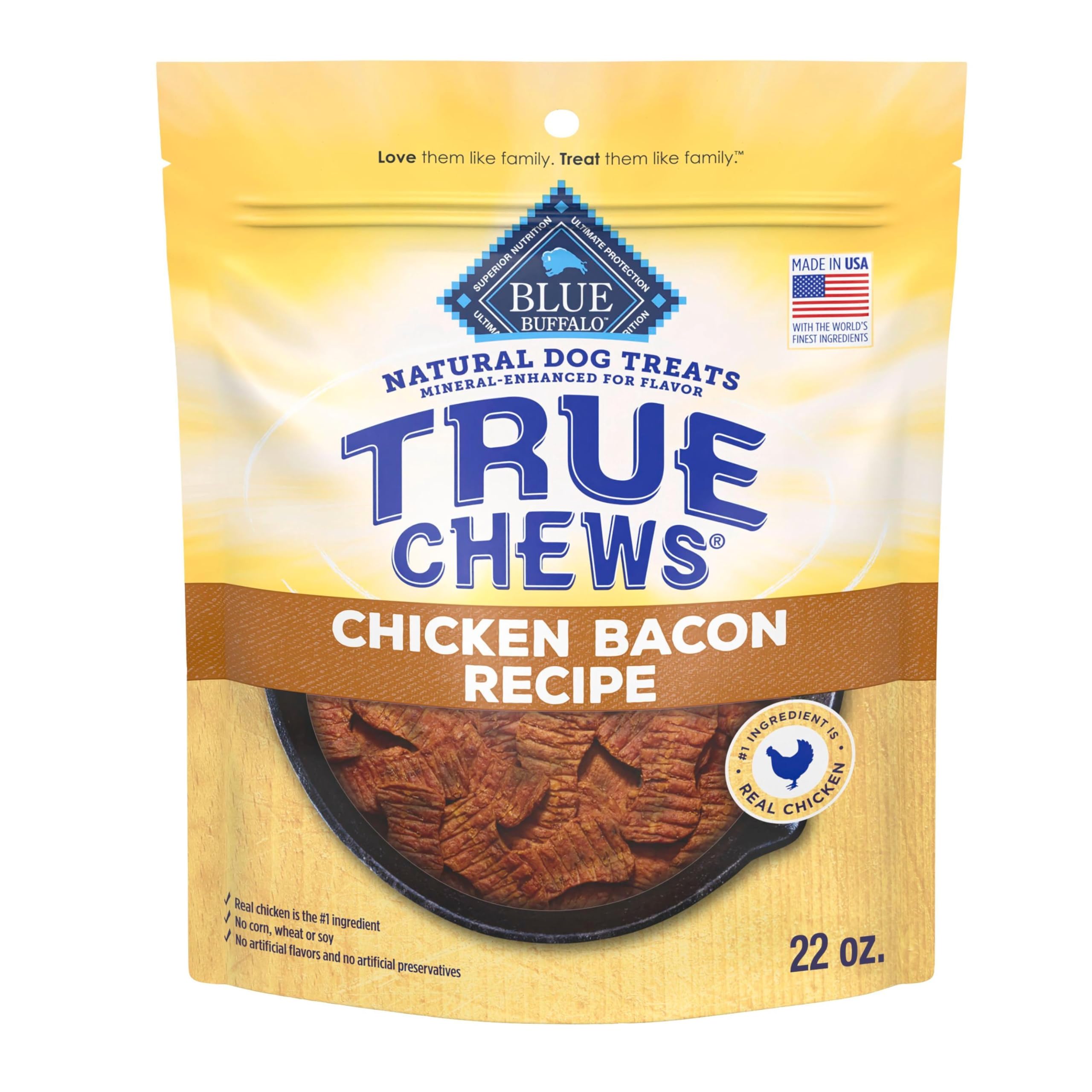 Blue Buffalo True Chews Chicken Bacon Dog Treats