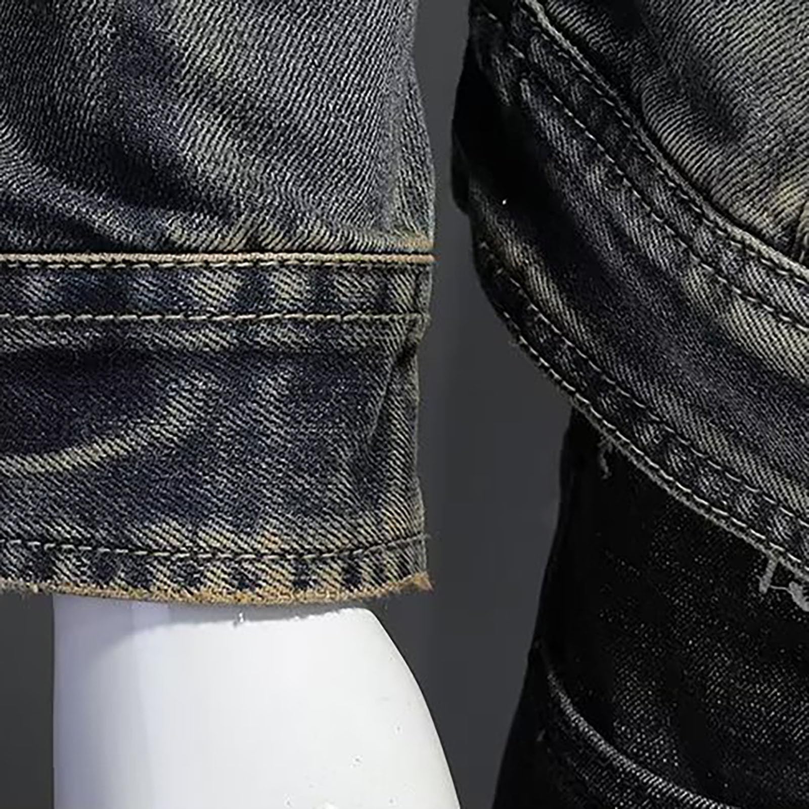 Generisch Moderna chaqueta vaquera retro de corte ajustado para hombre