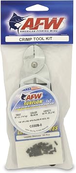 American Fishing Wire Surflon Crimp Kit, 30 Pound Test, Black Color
