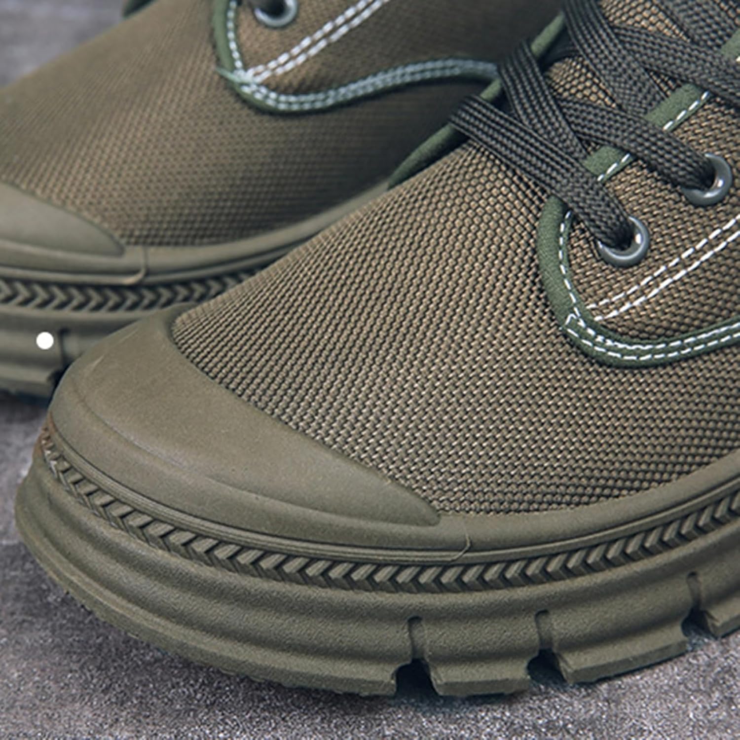 [Muluso] 安全靴 ハイカット セーフティースニーカー 作業靴 キャンバス メンズ 撥水加工 防汚 透気 滑り止め レースアッ