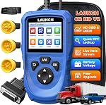 LAUNCH CR HD V2 Outil de diagnostic de camion lourd, HD OBD Scanner, lecteur de code diesel, OBD2 & Diagnostic de service lourd, DTC Recherche, contrôle de tension de la batterie, mise à jour Freelifetime pour les bricoleurs