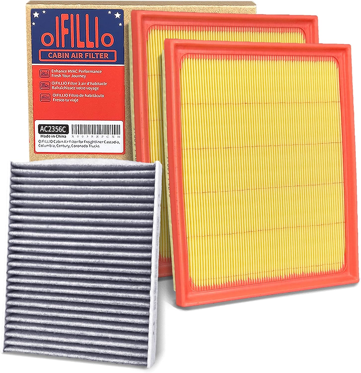 OIFILLIO Engine Cabin Air Filter for Tundra (2022 2023 2024 2025), Sequoia (2023-2025), Replace 17801-F4010, 87139-50110