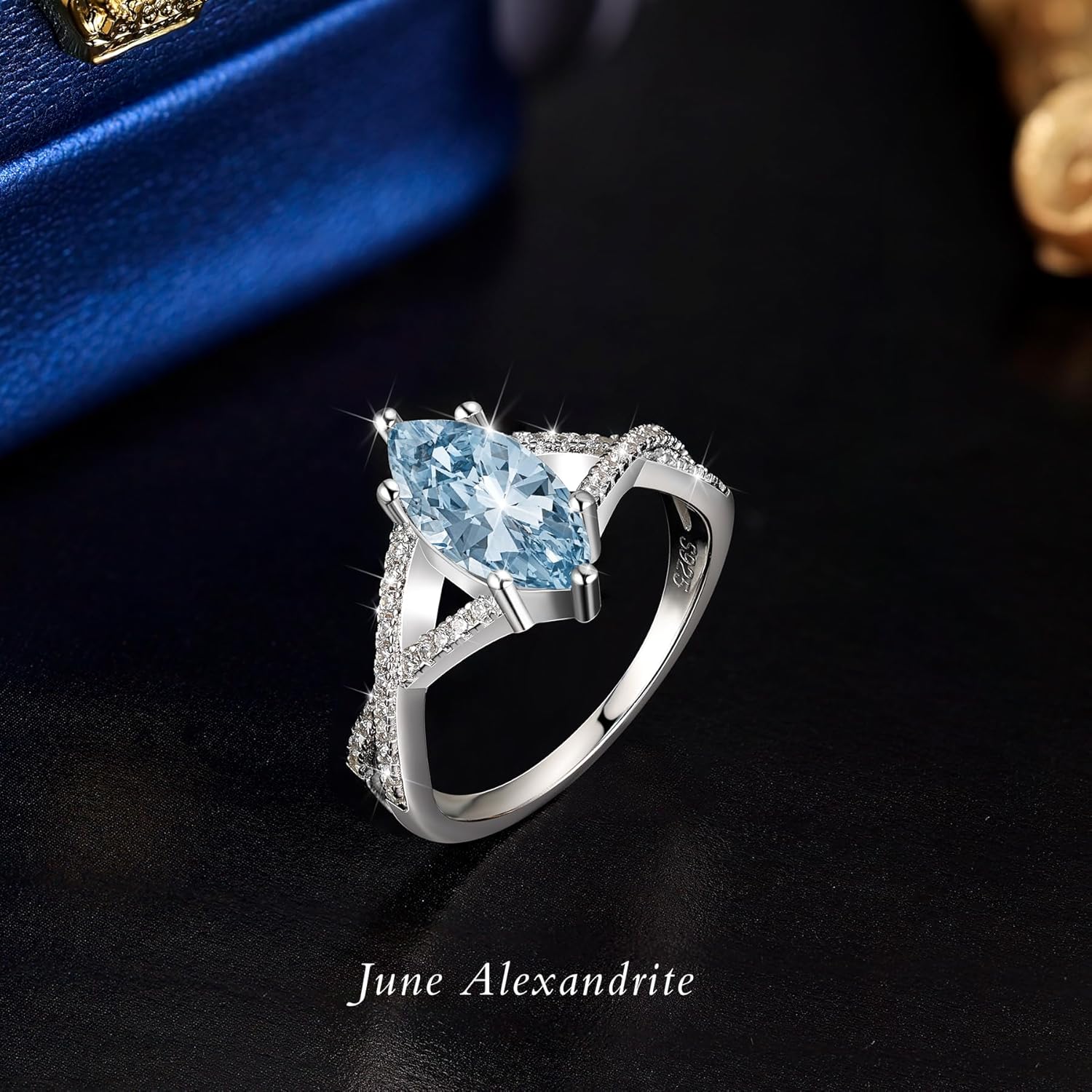 1.5CT Marquise Cut Engagement Ring For Women, Sterling S925 Silver Solitaire Ring Wedding Ring Promise Ring